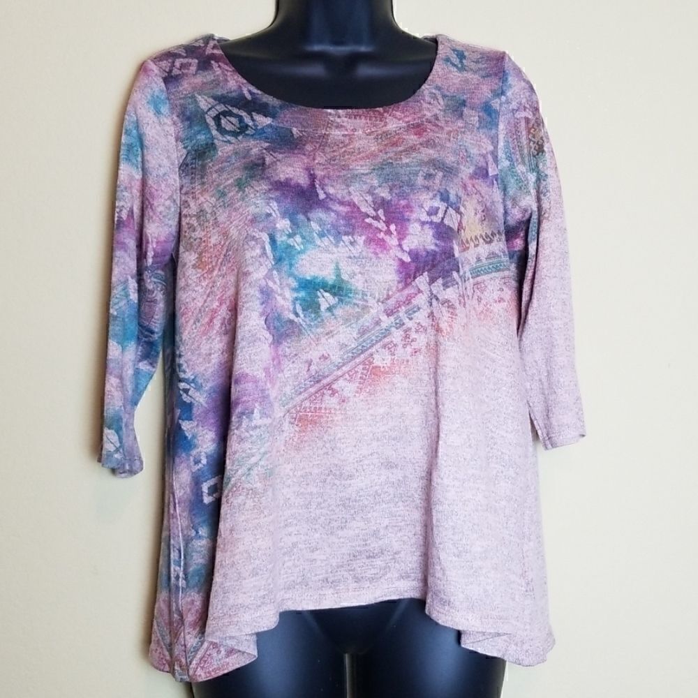 Live and Let Live Watercolor Top